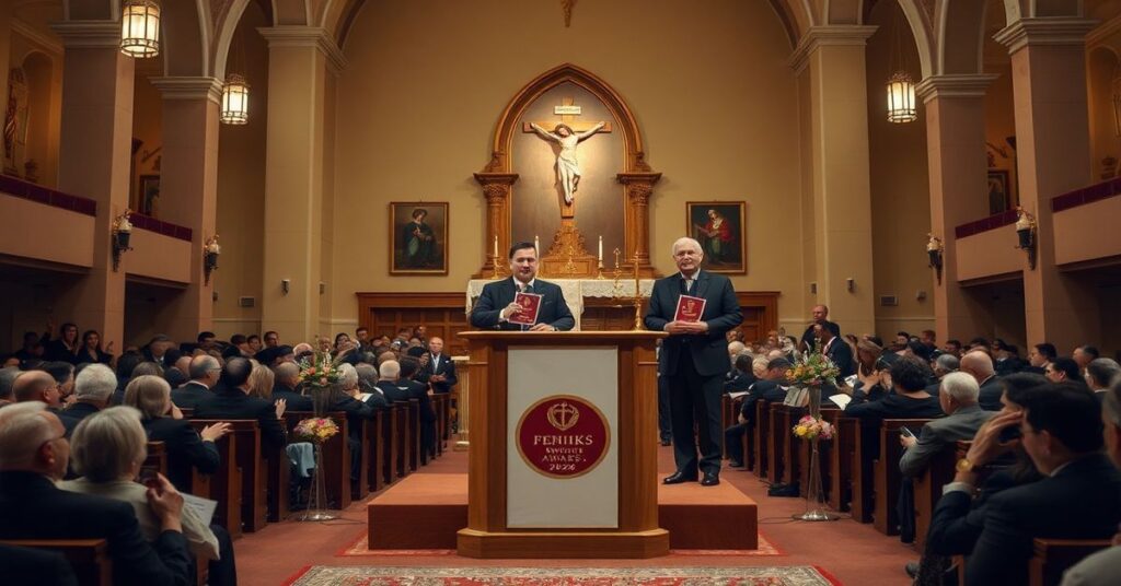 Ceremonia wręczenia nagród Feniks 2026 w tradycyjnym salu katolickim