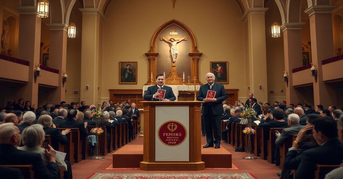 Ceremonia wręczenia nagród Feniks 2026 w tradycyjnym salu katolickim