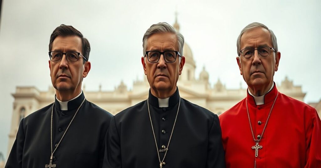 Pортрет Blase'a Cupicha, Roberta McElroya i Josepha Tobina na tle geopolitycznego dialogu