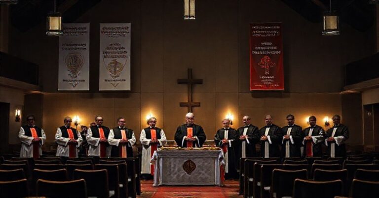 Sala seminarium neokatechumenalnego w Kolonii podczas 25-lecia Seminarium Redemptoris Mater. Złudne ordynacje i heretyczne ceremonie.