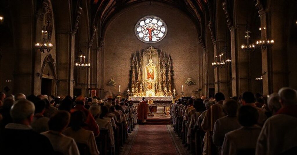 Degradowany kościół pw. Najświętszej Maryi Panny na Piasku we Wrocławiu podczas neokatechetycznego zgromadzenia