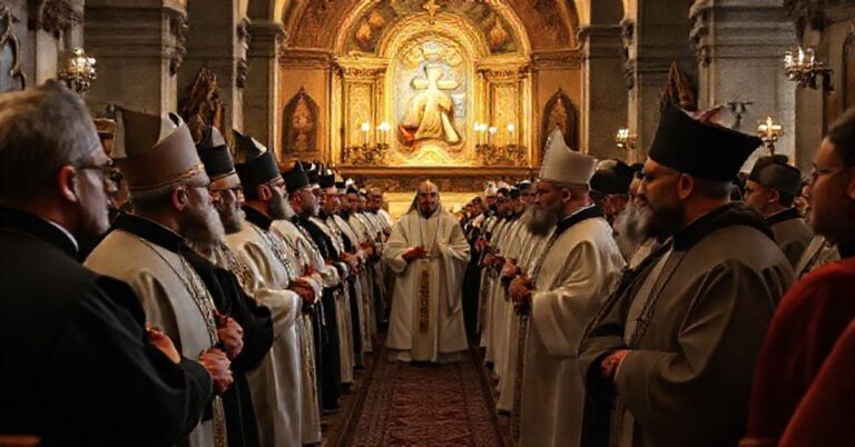 Zbór neomodernistycznych duchownych w Turcji podczas oczekiwania na uzurpatora watykańskiego Leona XIV