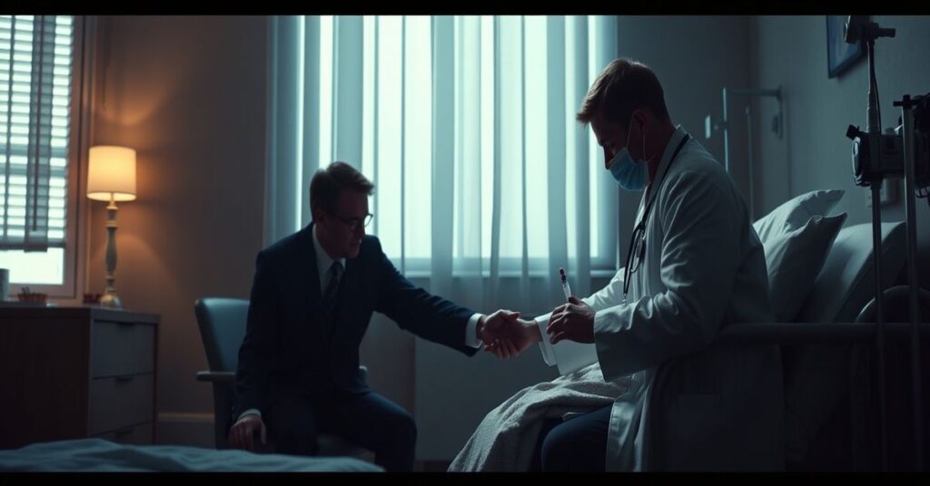 Gavin Newsom w szpitalu z matką podczas procesu eutanazji.