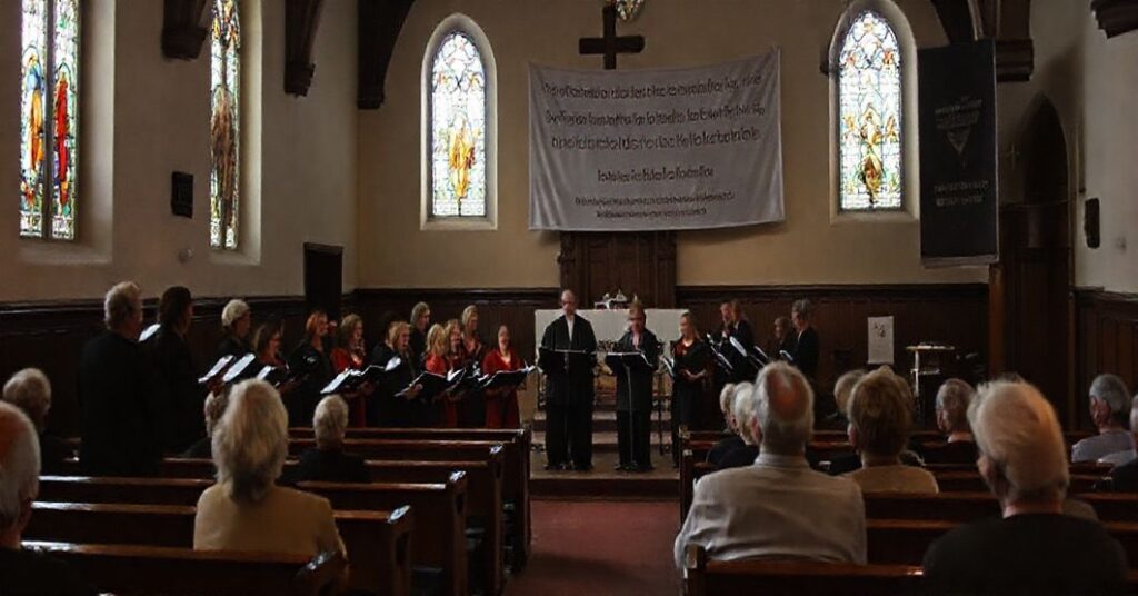 Wnętrze kościoła św. Bartłomieja w Niedzicy podczas kontrowersyjnego koncertu zamiast ewangelizacji