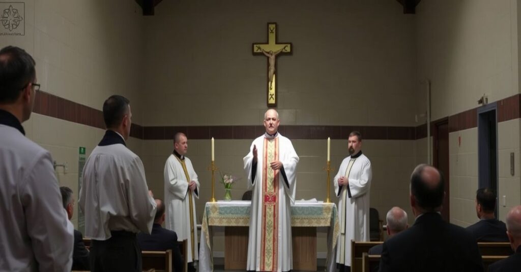 Nieważne "bierzmowanie" w więzieniu w Wołowie z udziałem pseudobiskupa Macieja Małygi - symboliczne zdradzenie sakramentu.