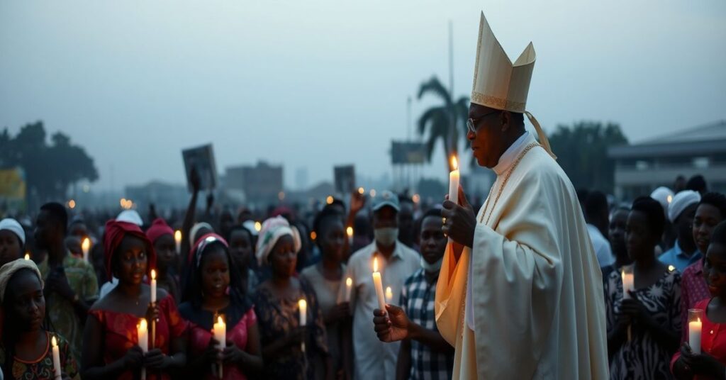 Procesja katolicka w Nigerii modlitwa za porwane dzieci z katolickiej szkoły w Papiri