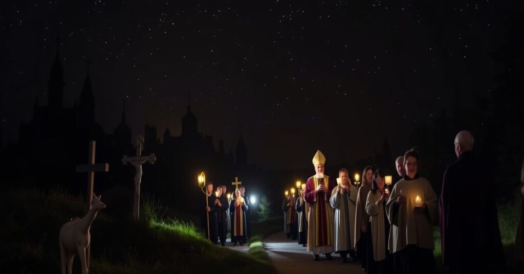 Nocna Droga Krzyzowa w Kielcach - pielgrzymka pod przewodnictwem heretyckiego biskupa