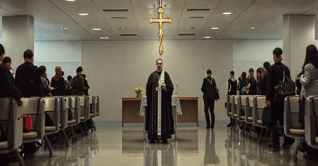 Pustka duchowa: nowoczesna 'kaplica' lotniskowa bez ołtarza i tabernakulum