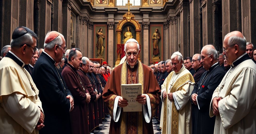 Ceremonia w bazylice watykańskiej gdzie nowy doktor Kościoła jest ogłaszany przez fałszywego papieża