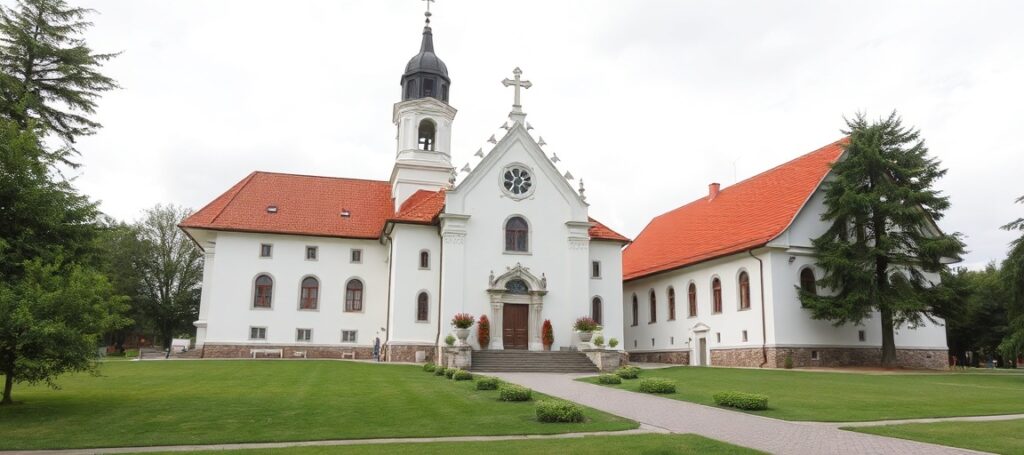 Obchody 800-lecia śmierci św. Franciszka z Asyżu na Górze Świętej Anny z udziałem wiernych w tradycyjnych habitach i przedstawieniem stygmatów świętego