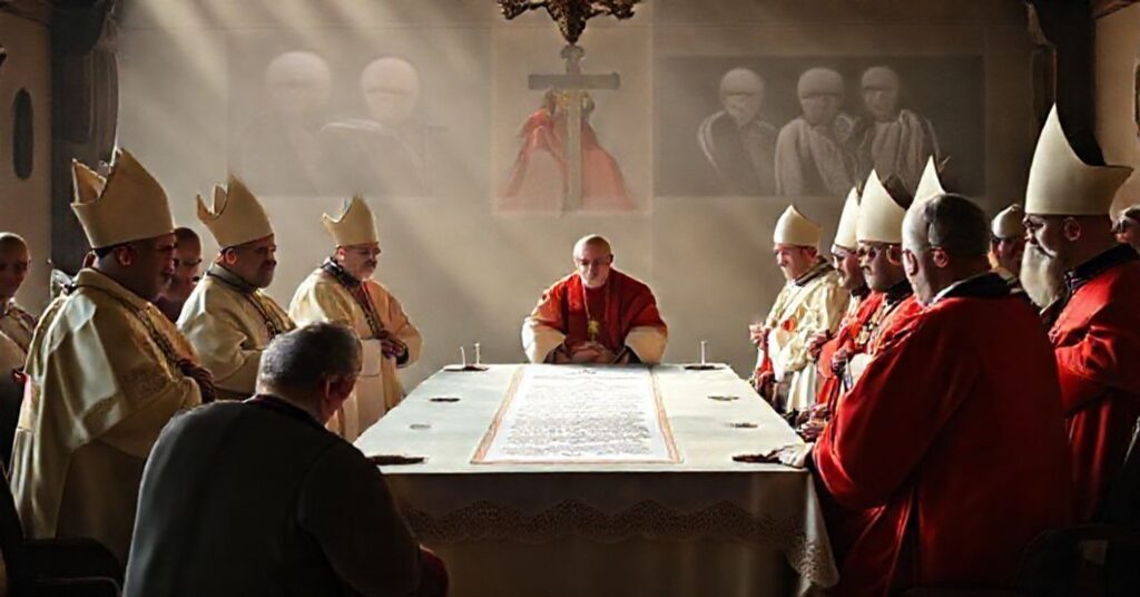 Biskupi Konferencji Episkopatu Polskiej na Jasnej Górze obrony "św. Jana Pawła II".