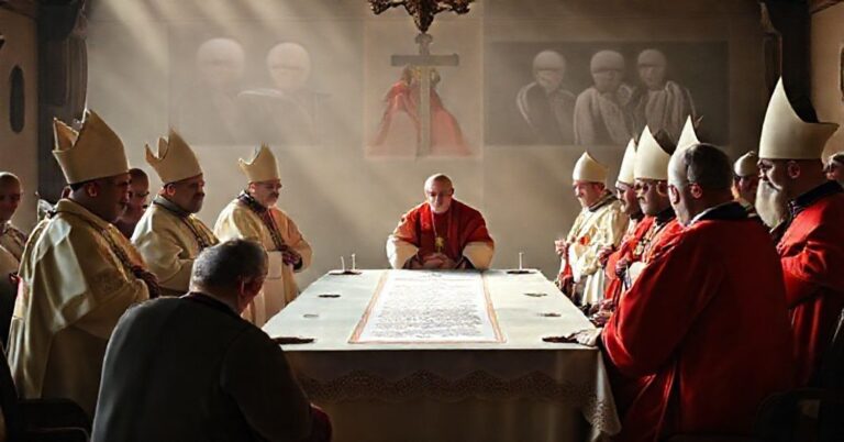 Biskupi Konferencji Episkopatu Polskiej na Jasnej Górze obrony "św. Jana Pawła II".