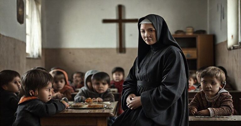 Sióstr Służebniczek NMP w ochronce w Kazachstanie - brakujące elementy religijne