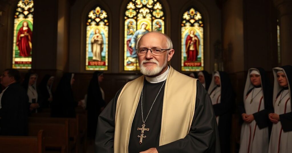 Ojciec Albert Wach jako nowy prowincjał karmelitów bosych w Wadowicach podczas kapituły prowincjalnej