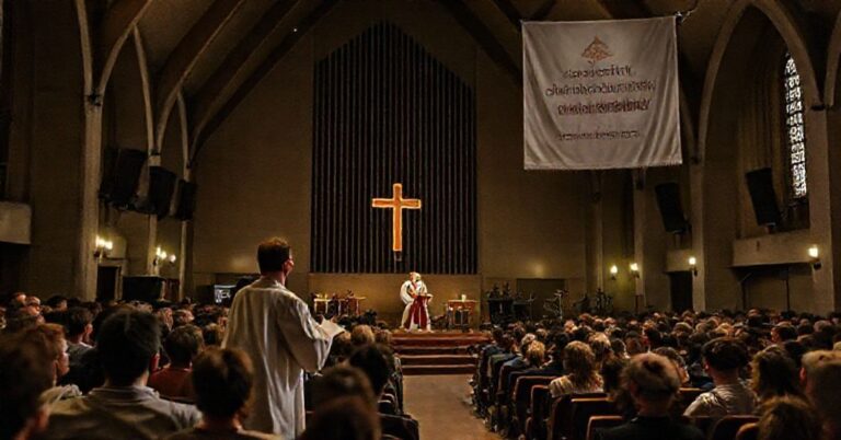 Zmieszana atmosfera liturgiczna podczas modernistycznej manifestacji młodzieżowej w Ornecku