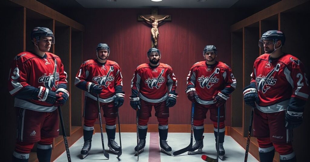 Aleksander Oveczkin i jego kolegowie z Washington Capitals odmówili naklejenia taśmy LGBT na kije hokejowe przed meczem.