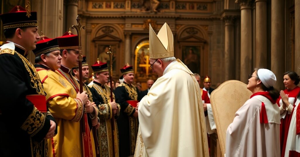 Uroczystość wręczenia paliusza kardynałowi krakowskiemu Marek Jędraszewskiemu przez papieża Leona XIV w Bazylice św. Piotra
