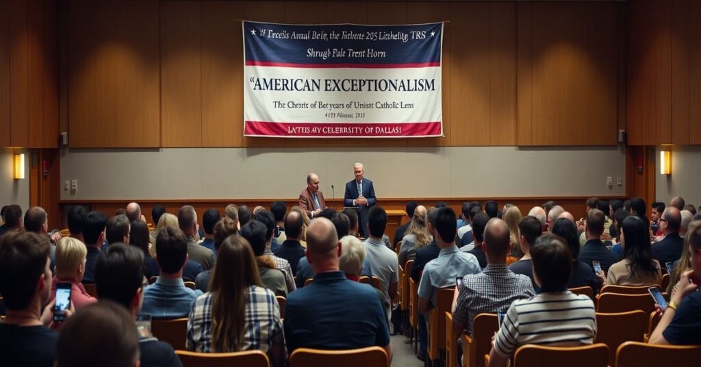 Panel dyskusyjny na University of Dallas na temat "amerykańskiej wyjątkowości" pod pretekstem katolickiego patrzenia