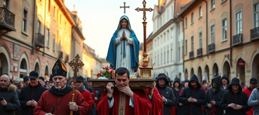 Pielgrzymka figurki Matki Bożej Fatimskiej w Szwajcarii z udziałem tysięcy wiernych i „kardynała” António Marto.
