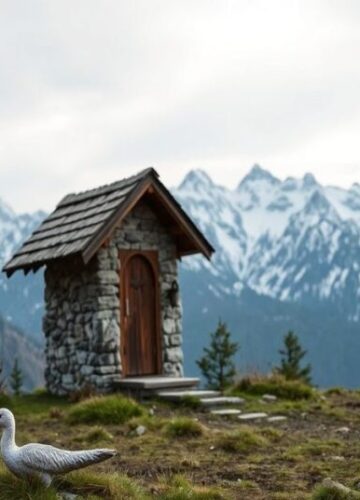 Pielgrzym modli się w górach Bieszczadzkich - krzyż drogi pokuty Pielgrzym modli się u krzyża w górach Bieszczadzkich, symbolizując tradycyjną katolicką drogę pokuty w kontrastie z nowoczesną turystyką.