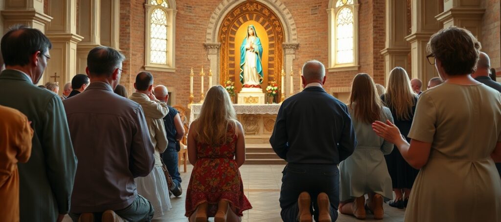 Pielgrzymka do sanktuarium maryjnego - tradycyjne katolickie modlitwy o łaskę płodności