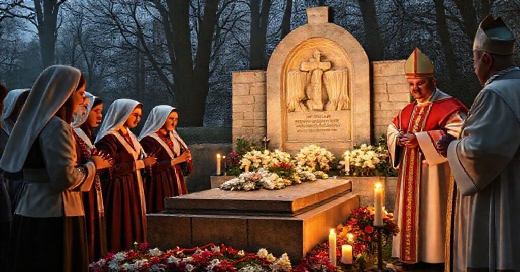 Zbliżenie na pielgrzymkę Instytutów Świeckich do grobu kard. Stefana Wyszyńskiego w Warszawie