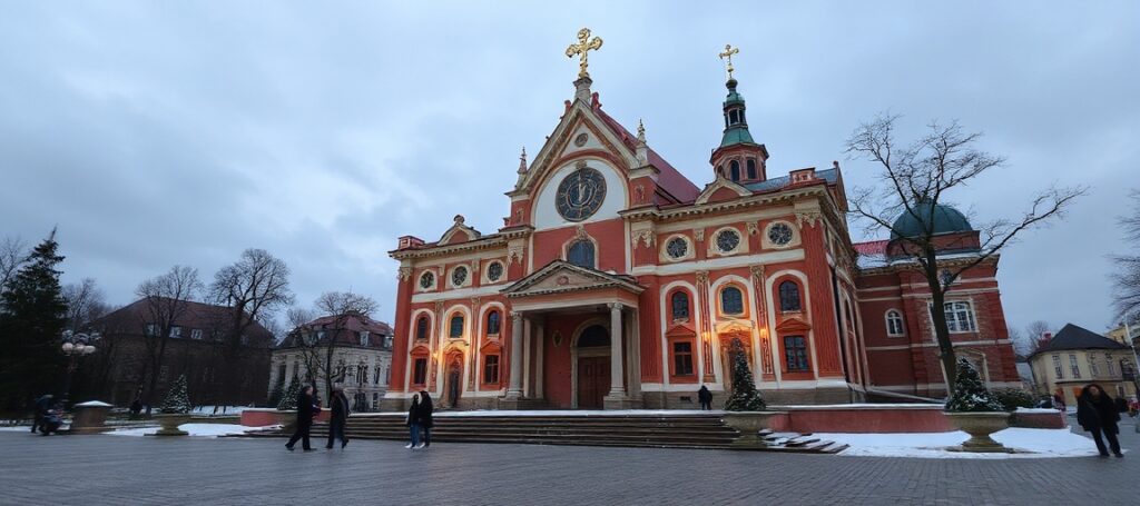 Obraz przedstawiający tradycyjną Piętę z Matką Bożą trzymającą ciało Chrystusa na Krzyżu w porównaniu z nowoczesną instalacją 'Pieta XXI' Piotra Barszczowskiego.
