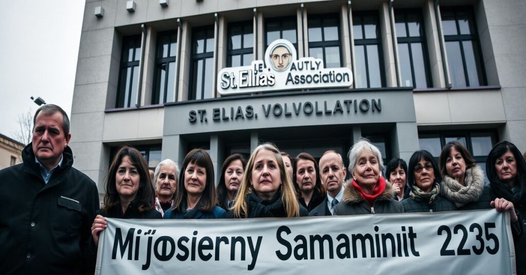 Sobór katolickie budynek w Krakowie z napisem 'Miłosierny Samarytanin 2025'