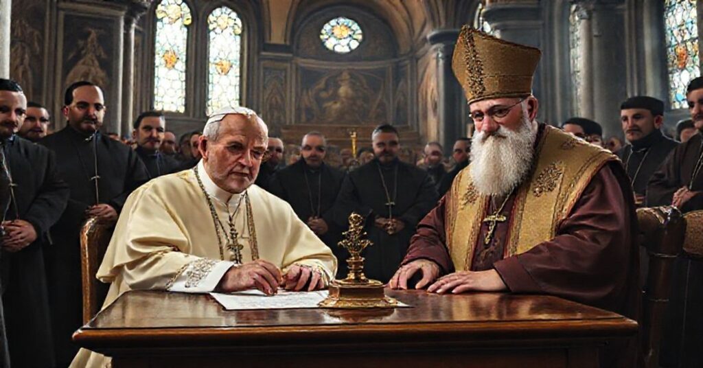 Papież Leon XIV i patriarcha Konstantynopolitański Bartłomiej I podpisują ekumeniczną deklarację w Stambule