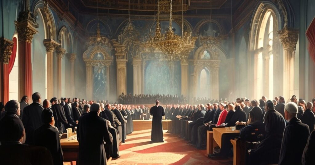 Zdjęcie przedstawiające podpisywanie aktu założycielskiego Sekularnej Rady Pokoju w Davos w 2026 roku z udziałem Donalda Trumpa i Karola Nawrockiego.