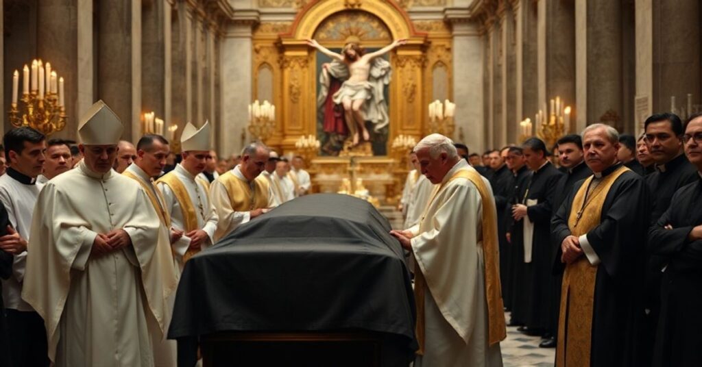 Pogrzeb Angelo Gugela - kamerdynera rzekomych papieżów w świątyni antykatolickiej