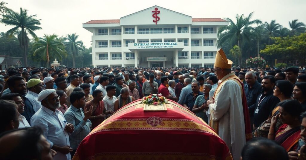 Uroczysty pogrzeb 'księża' Francisa Alappatty w bazylice w Thrissur, który łączył posługę kapłańską z medycyną