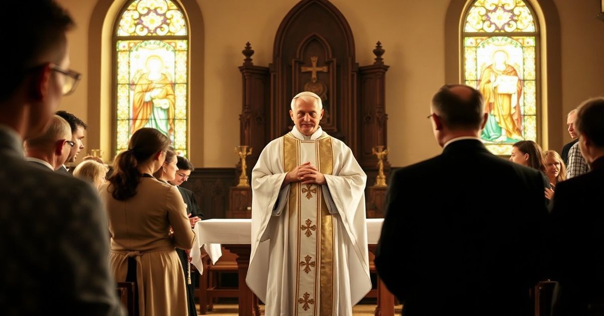 Pogrzeb matki Jacka Pyla w tradycyjnym kościele katolickim