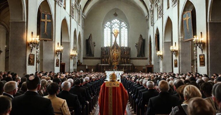 Uroczystości pogrzebowe w kieleckiej "katedrze" z synkretyzmem religijno-państwowym, profanacja tradycji katolickiej