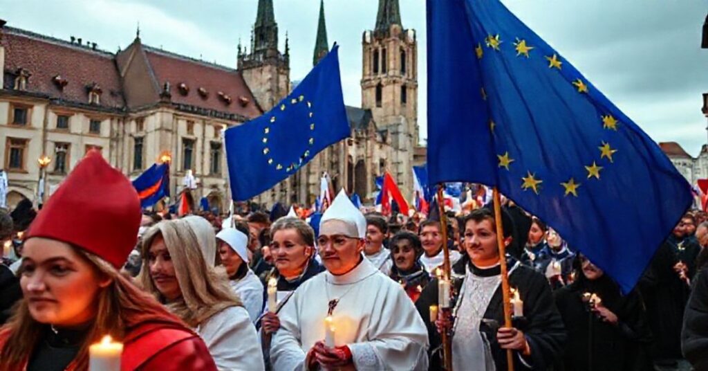 Procesja katolicka w Polsce przeciwko wyrokowi TSUE na temat małożeństwa homoseksualnego