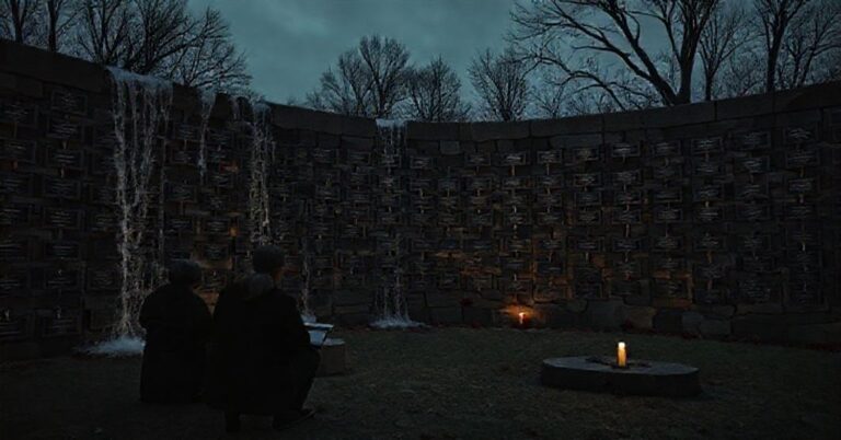 Kontrowersyjny pomnik "Żywy Mur" w Arkansas z synkretycznym projektem Lakey Goff, krytykowany przez katolików tradycyjnych