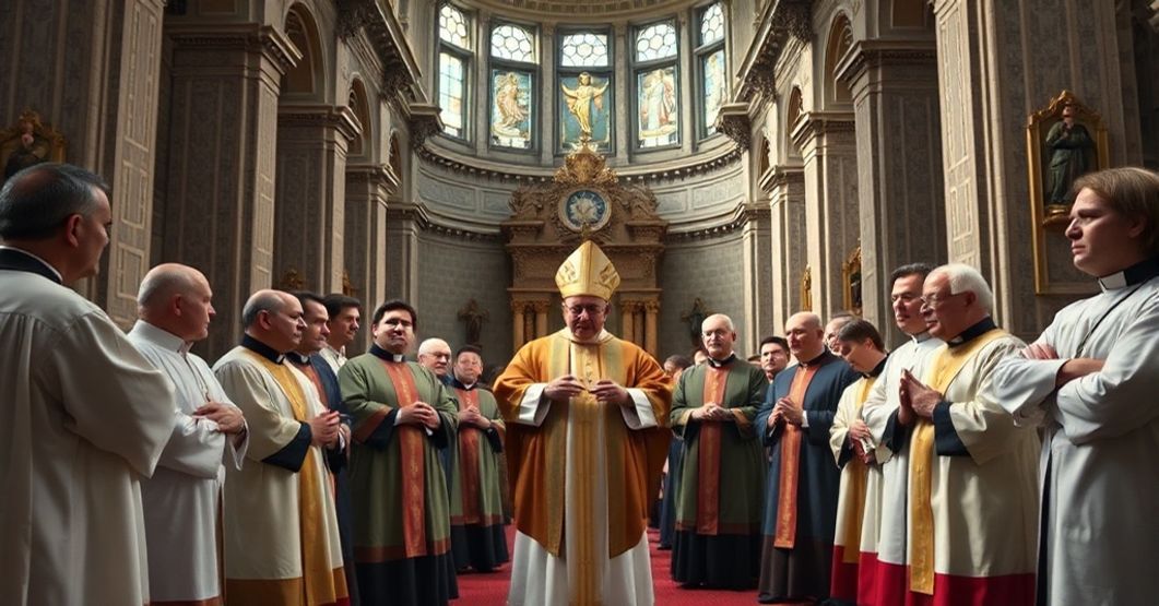 Uroczystość parodii kanonizacji w duchu modernistycznym w wielkiej bazylice