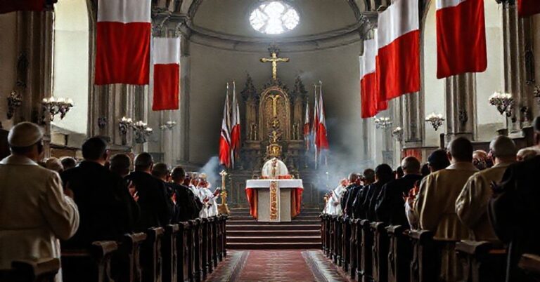 Kościół pod postępową parodią Mszy za Ojczyznę z udziałem fałszywych hierarchów i polityków