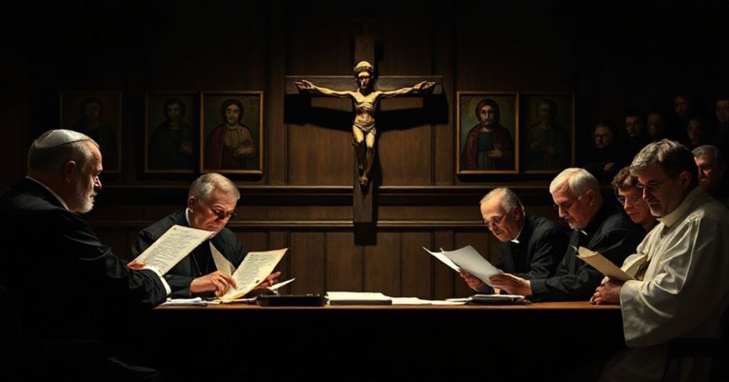 Rekonstrukcja niekanonicznego procesu Marka Rupnika przez mieszany trybunał w tradycyjnym kościelnym sądzie.