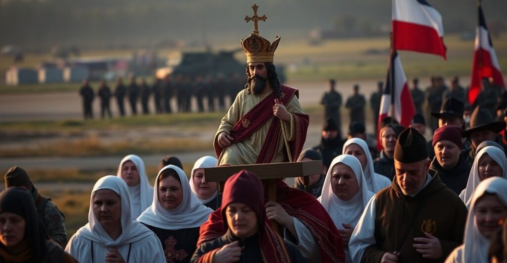 Powrót Polski do katolickiej tożsamości: procesja ku Chrystusowi Królowi w obecności amerykańskich wojsk