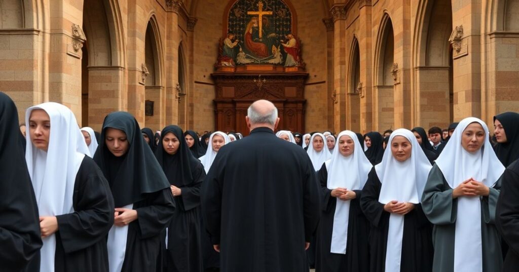 Prawdziwe życie konsekrowane - procesja zakonników i zakonnic w tradycyjnych habitach w archikatedrze warszawskiej