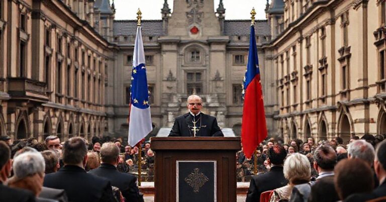 Prezydent Karol Nawrocki przemawia na Uniwersytecie Karola w Pradze, krytykując modernistyczną politykę bez władzy Chrystusa Króla