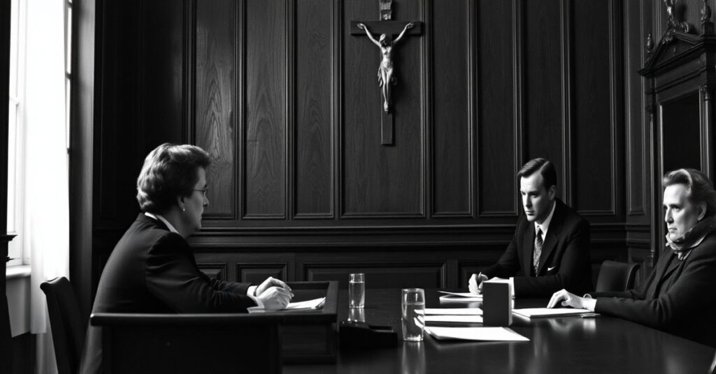 Sala sądowa z sędzią Magdaleną Kubczak i Barbarą Nowacką podczas procesu profesora Wojciecha Roszkowskiego