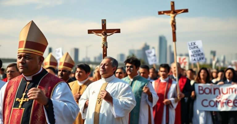 Procesja katolicka w Los Angeles przeciwko relatywizacji prawa