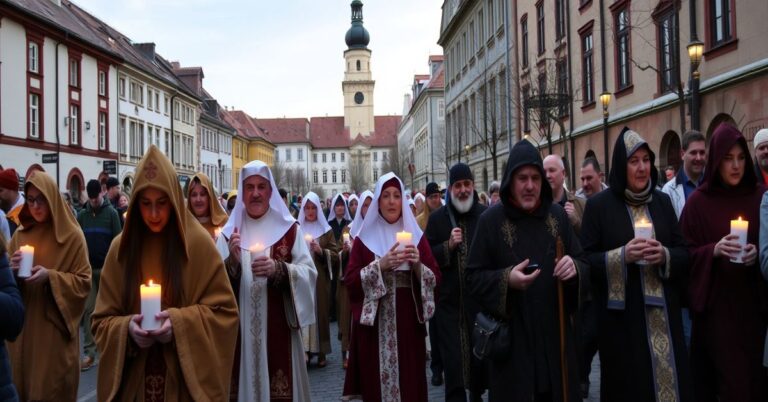 Pobożna procesja Trzech Króli w Polsce z uczestnikami w tradycyjnych szatach i symbolicznych prezentach.