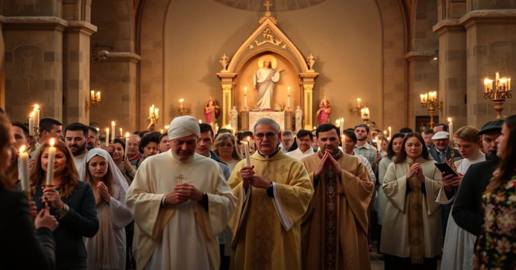Procesja Wielkanocna w Olsztynie - tradycyjne obchody Zmartwychwstania Chrystusa w świątyni katolickiej
