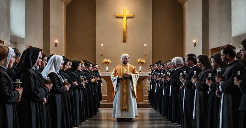 Obrzęd ustanowienia nadzwyczajnych szafarzy Komunii Świętej w Diecezjalnym Sanktuarium Bożego Ciała w Nowych Skalmierzycach