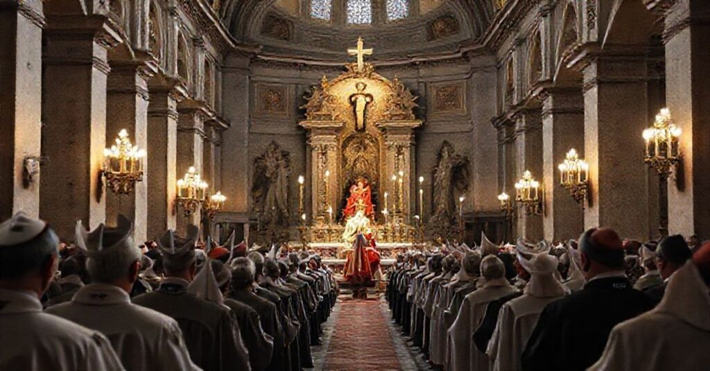 Prawdziwa msza przy grobie apostaty Jana Pawła II w Watykanie