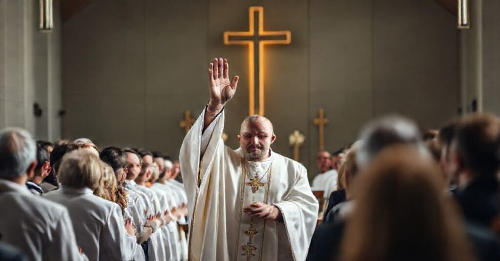Wysługa antykatolickiej "liturgii" pod przewodnictwem uzurpatora Kazimierza Górnego w Rzeszowie