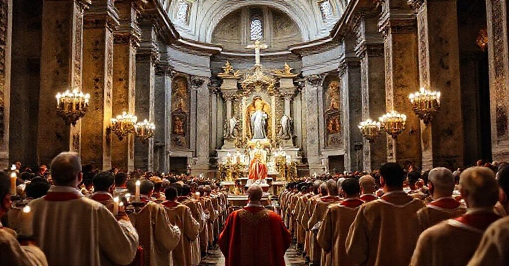 Traditionalna katolicka liturgia w Bazylice Św. Piotra z profanacją Mszy przez "kardynała" Konrada Krajewskiego przy grobie "świętego" Jana Pawła II